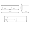 Elita SPLIT Komoda SLIM 120 2S BLACK MATT Z BLATEM PDW 168948 / RE081204057160
